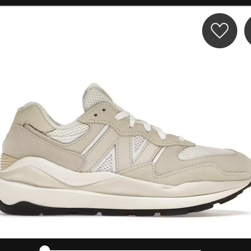New Balance 57/40 Women's Sneakers - Sea Salt with Calm Taupe (Beige and White)